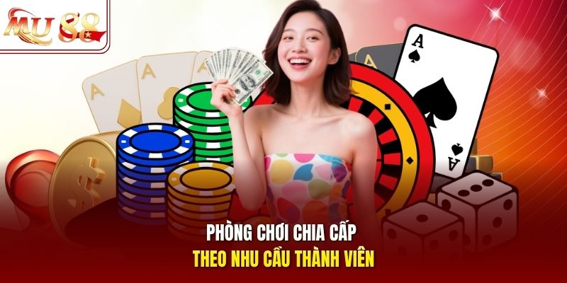 Phòng chơi chia cấp theo nhu cầu thành viên Phòng chơi chia cấp theo nhu cầu thành viên